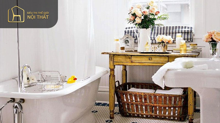 Nhà chung cư có diện tích nhỏ vì vậy khi thiết kế nhà vệ sinh cần chú ý chọn màu sắc tươi sáng kết hợp bố trí nội thất gọn gàng hợp lí để làm không gian nhà vệ sinh thêm rộng rãi hơn