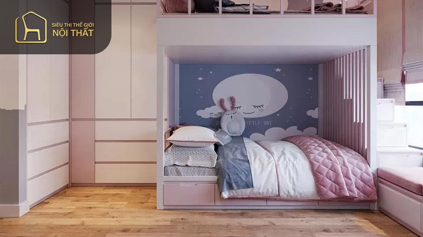 Trang trí phòng ngủ cho bé gái 12 tuổi nên tích hợp thêm nhiều đồ dùng nội thất cần thiết để phục vụ nhu cầu của trẻ