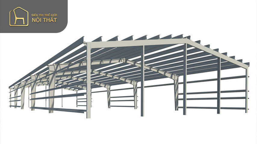 Nhà kho hoặc xưởng bằng khung thép tiền chế là giải pháp tối ưu không gian