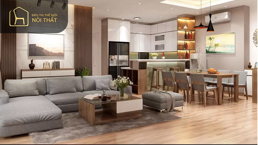 Tích hợp hệ thống thoáng khí để giúp căn phòng thông thoáng không bị ám mùi thức ăn