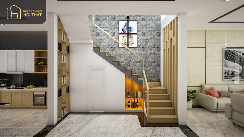 Vị trí đặt cầu thang trong nhà ống ảnh hưởng đến cả thẩm mỹ và phong thủy của ngôi nhà