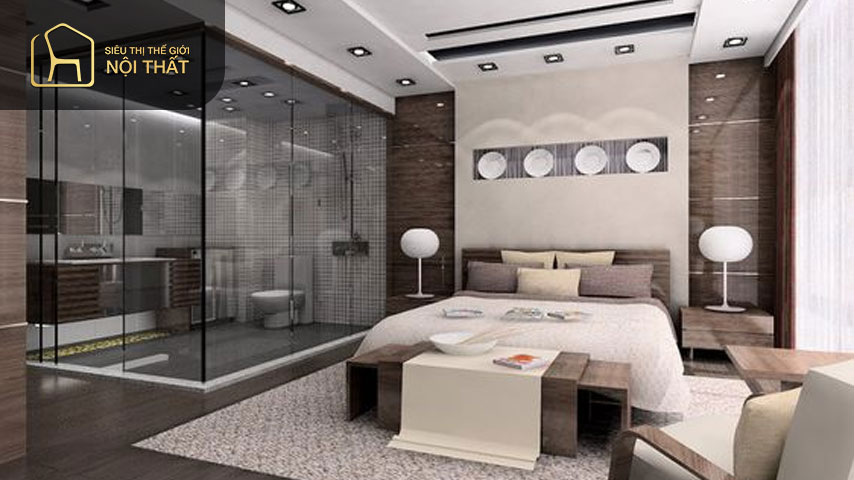 Kích thước phòng ngủ có nhà vệ sinh