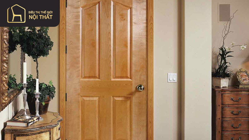 Kích thước cửa của phòng ngủ 1 cánh tiêu chuẩn hiện nay là 81cm (rộng) x 214cm (cao)