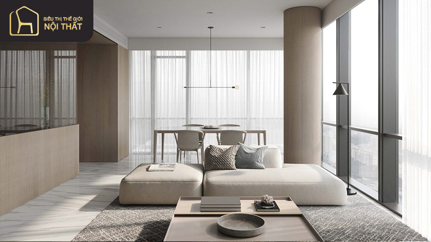 Tối giản không gian sống bằng cách trang trí căn hộ chung cư đơn giản giúp căn phòng trong gia đình thêm thông thoáng
