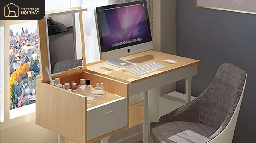 bàn trang điểm kế hợp bàn làm việc