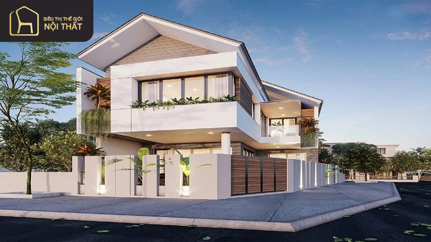 thiết kế nhà 2 mặt tiền