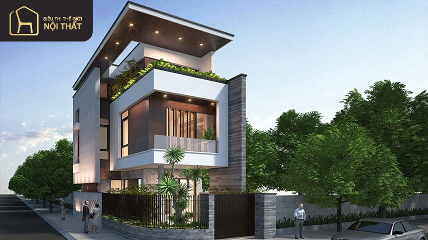 thiết kế nhà 2 mặt tiền