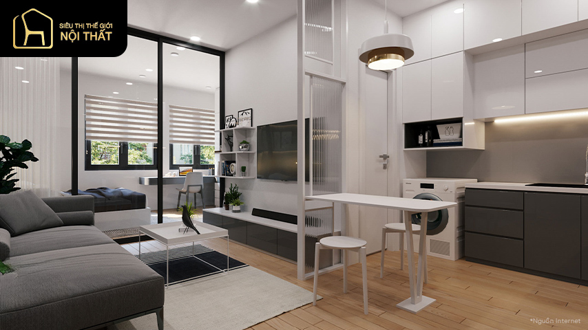 mẫu căn hộ studio đẹp