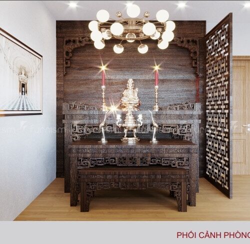 Vách ngăn CNC phòng thờ
