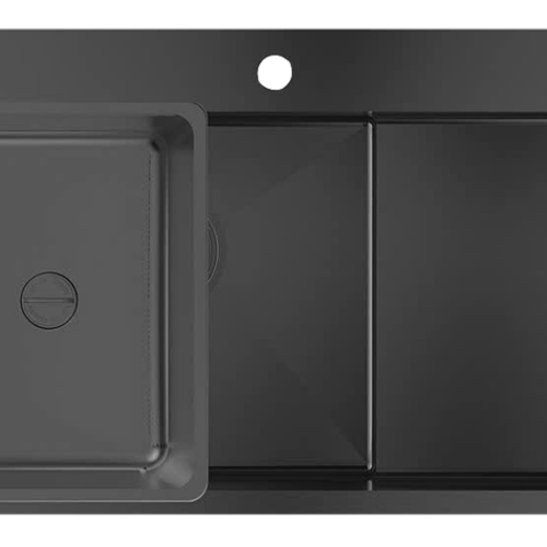 Chậu rửa bát inox màu xám súng