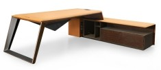 Bàn làm việc bọc da tổng hợp 2.5m Catania 24-MD