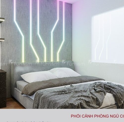 Vách đầu giường phòng ngủ con lớn