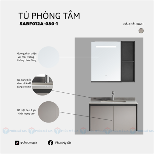 TỦ PHÒNG TẮM HIỆN ĐẠI SABF012A-080-1