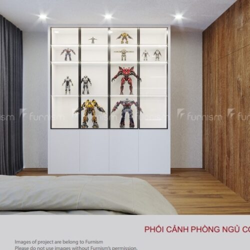 Tủ trang trí phòng ngủ con nhỏ